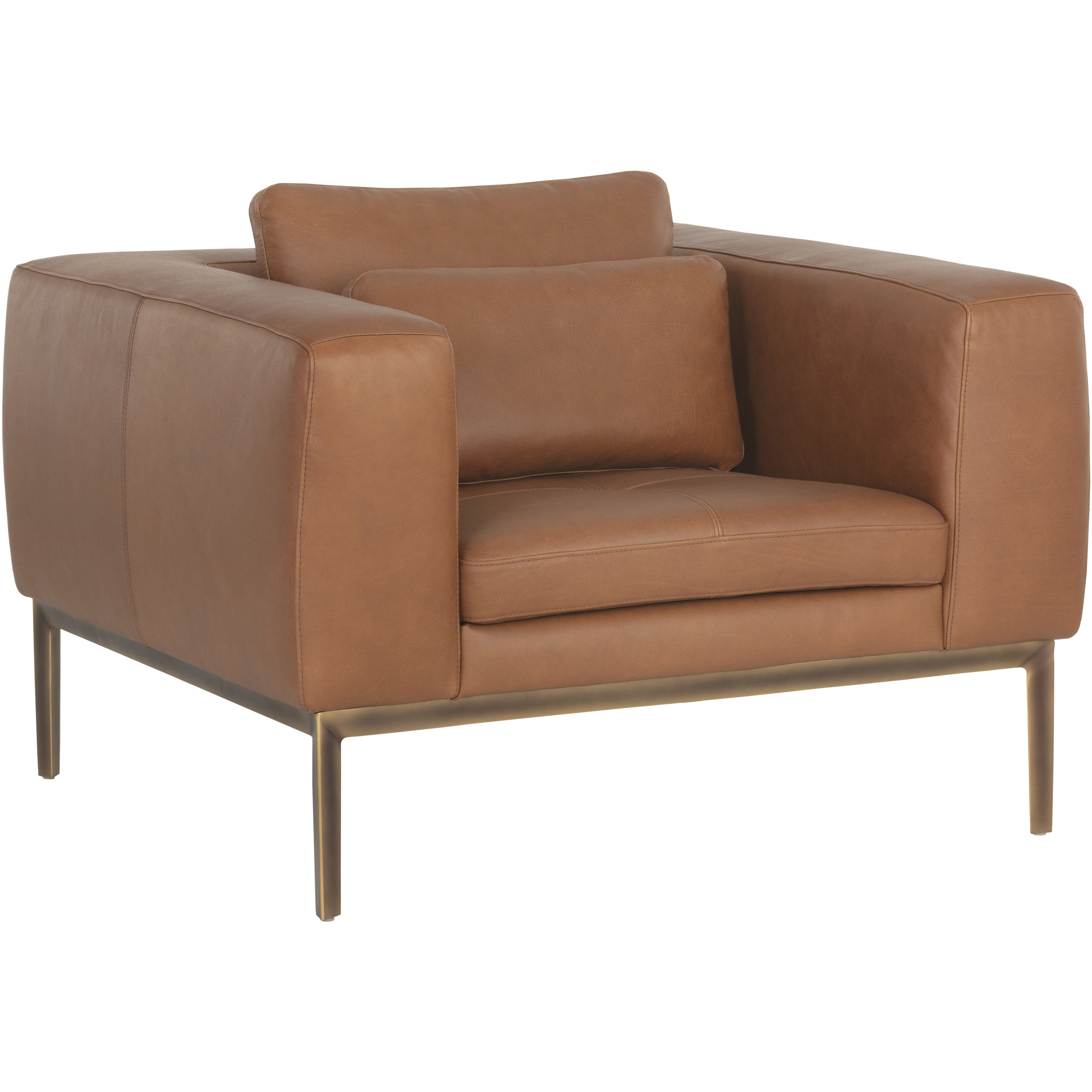 Burr Behike Saddle Leather Armchair